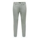 ONLY & SONS Erkek Chino Pantolon ONSMARK Slim Fit Chino Pantolon, Gri, 30W / 32L