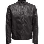 Only & Sons Erkek Deri Ceket Siyah