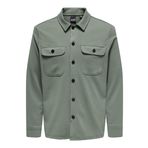 ONLY & SONS Erkek Gömlek Normal Kesim Gömlek Yaka Gömlek, Gri (Castor Gray), XL