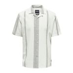 ONLY & SONS Erkek Gömlek ONSCAIDEN SS STRIPE LINEN RESORT NOOS Haki L