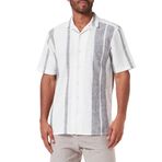 ONLY & SONS Erkek Gömlek ONSCAIDEN SS STRIPE LINEN RESORT NOOS Kirli Beyaz M