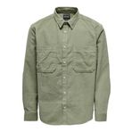ONLY & SONS Erkek gündelik gömlek ONSALP RLX 2PKT WASHD Cord LS Shirt NOOS, Deniz yosunu., XL