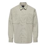 ONLY & SONS Erkek gündelik gömlek ONSALP RLX 2PKT WASHD Cord LS Shirt NOOS, Gümüş Astar, L