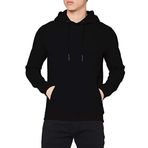 ONLY & SONS Erkek kapüşonlu sweatshirt tek renkli, Siyah, M