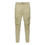ONLY & SONS Erkek kargo pantolon, Fitilli kumaş., XL