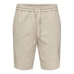 ONLY & SONS Erkek keten şort, Gümüş Astar, M