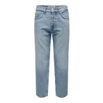 ONLY & SONS Erkek Kot Pantolon ONSEDGE Loose 6986 - Relaxed Fit - Mavi - Açık Mavi, mavi (Light Blue Denim), 30W / 32L