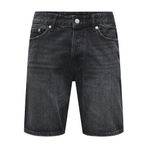 ONLY & SONS Erkek kot şort, Black Denim, M