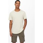 Only & Sons Erkek Longy Tee Noos Pelican Krem T-Shirt - 22002973 - XS
