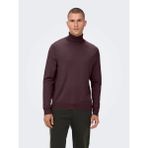 Only & Sons Erkek Mevsimlik Boğazlı Kazak - 22020879 - XL - 03R-Bordo