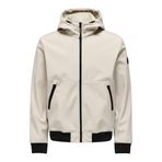 Only & Sons Erkek Onsbowıe Kapüşonlu Softshell Ceket Mont 22029276 Taş XL