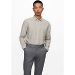 Only & Sons Erkek Onscaiden Slim Fit Keten Gömlek 22012321 Bej - XL