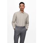 Only & Sons Erkek Onscaiden Slim Fit Keten Gömlek 22012321 Bej