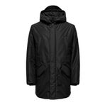 ONLY & SONS Erkek ONSCARL LIFE PARKA OTW VD Parka, Siyah, M
