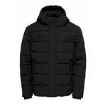 ONLY & SONS Erkek ONSCAYSON PUFFA OTW NOOS Mont, Black , M