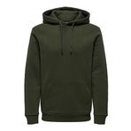 Only & Sons Erkek ONSCERES HOODIE SWEAT NOOS Sweatshirt, Koyu Yeşil, L