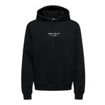 ONLY & SONS Erkek Onscurated Reg Hoodie Sweat Kapüşonlu Kazak, Siyah, M