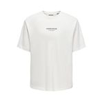 Only & Sons Erkek Onscurated RLX Print Ss Tee T-Shirt (1'li paket), Cloud Dancer., XL