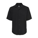 ONLY & SONS Erkek Onsdash Life Reg Visc Res Ss Shirt Noos Gömlek/Bluz, Siyah, M