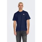 Only & Sons Erkek Onsdawson Regular Fit Kısa Kollu Pamuk T-Shirt 22033190 Lacivert