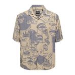 ONLY & SONS Erkek ONSDEN LIFE RLX WASH DOODLE SS SHIRT Gömlek, Cornsilk , L