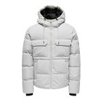 Only & Sons, Erkek, ONSELIJAH PCKT. HOOD JACKET OTW NOOS, Mont Ceket, Beyaz, XS