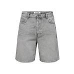 Only & Sons Erkek Onsfade Rahat Kalıp Jean Şort 22033157 Gri