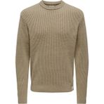 Only & Sons Erkek Onsfergal Bisiklet Yaka Uzun Kollu Örme Kazak 22030208 Camel - 2XL