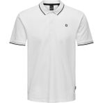 Only & Sons Erkek Onsfletcher Polo Yaka %100 Pamuk T-Shirt 22024827 Beyaz - XL