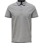 Only & Sons Erkek Onsfletcher Polo Yaka Pamuk T-Shirt 22024827 Gri