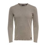 Only & Sons Erkek Onsgarson Wash Crew Neck Noos Kazak Gri S