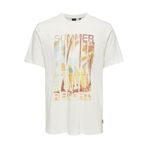 ONLY & SONS Erkek Onsmagdy Life Reg Photoprint SS Tee T-Shirt, Cloud Dancer/Print: summer, M