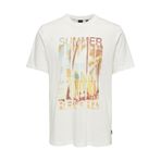 ONLY & SONS Erkek Onsmagdy Life Reg Photoprint SS Tee T-Shirt, Cloud Dancer/Print: summer, XL