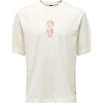 Only & Sons Erkek Onsmalık Lıfe Rlx Ss Tee Tr Relax Fit Kısa Kollu Tişört - Ekru - XL