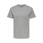 ONLY & SONS Erkek ONSMAX Life SS Stitch Tee NOOS Tişört, Ultimate Grey, Large, Gri (Ultimate Grey), L