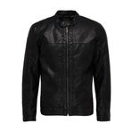 Only & Sons Erkek ONSMIKE PU RACER JACKET OTW VD Dış Giyim, Siyah, S