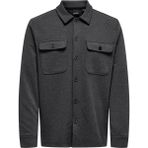 Only & Sons Erkek Onsnewkodyl Çift Cep Detaylı Uzun Kol Gömlek 22021279 Koyu Gri - XL