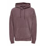 Only & Sons Erkek Onsron Life RLX Kapüşonlu Sweat Bf Kazak Kazak, Amerikan yabanmersini, XXL