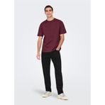 Only & Sons Erkek Orta Bel Rahat Kesim Denim Pantolon, Siyah, 33/30