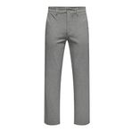 ONLY & SONS Erkek pantolonu, Orta Gri Melanj, 32W / 32L