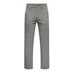ONLY & SONS Erkek pantolonu, Orta Gri Melanj, 34W / 32L