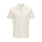 ONLY & SONS Erkek Polo Onskian Polo Tişört, Cloud Dancer., S