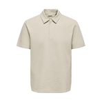 ONLY & SONS Erkek Polo Onskian Polo Tişört, Gümüş Astar, M