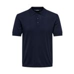 ONLY & SONS Erkek Polo Tişört Örme, Koyu Lacivert, L