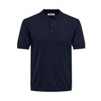 ONLY & SONS Erkek Polo Tişört Örme, Koyu Lacivert, M