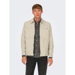 Only & Sons Erkek Relaxed Fit Fermuarlı Bej Kadife Ceket - 22029769 - XL