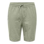 ONLY & SONS Erkek Şort ONSLINUS 0007 COT LIN Şort, Çay, S