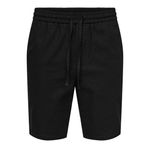 ONLY & SONS Erkek Şort ONSLINUS 0007 COT LIN Şort, Siyah, S