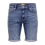 ONLY & SONS Erkek Şort ONSPLY DBD 8773 TAI DNM SHORTS NOOS Koyu Mavi Denim M
