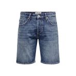 ONLY & SONS Erkek şortu, mavi (medium denim blue), XL